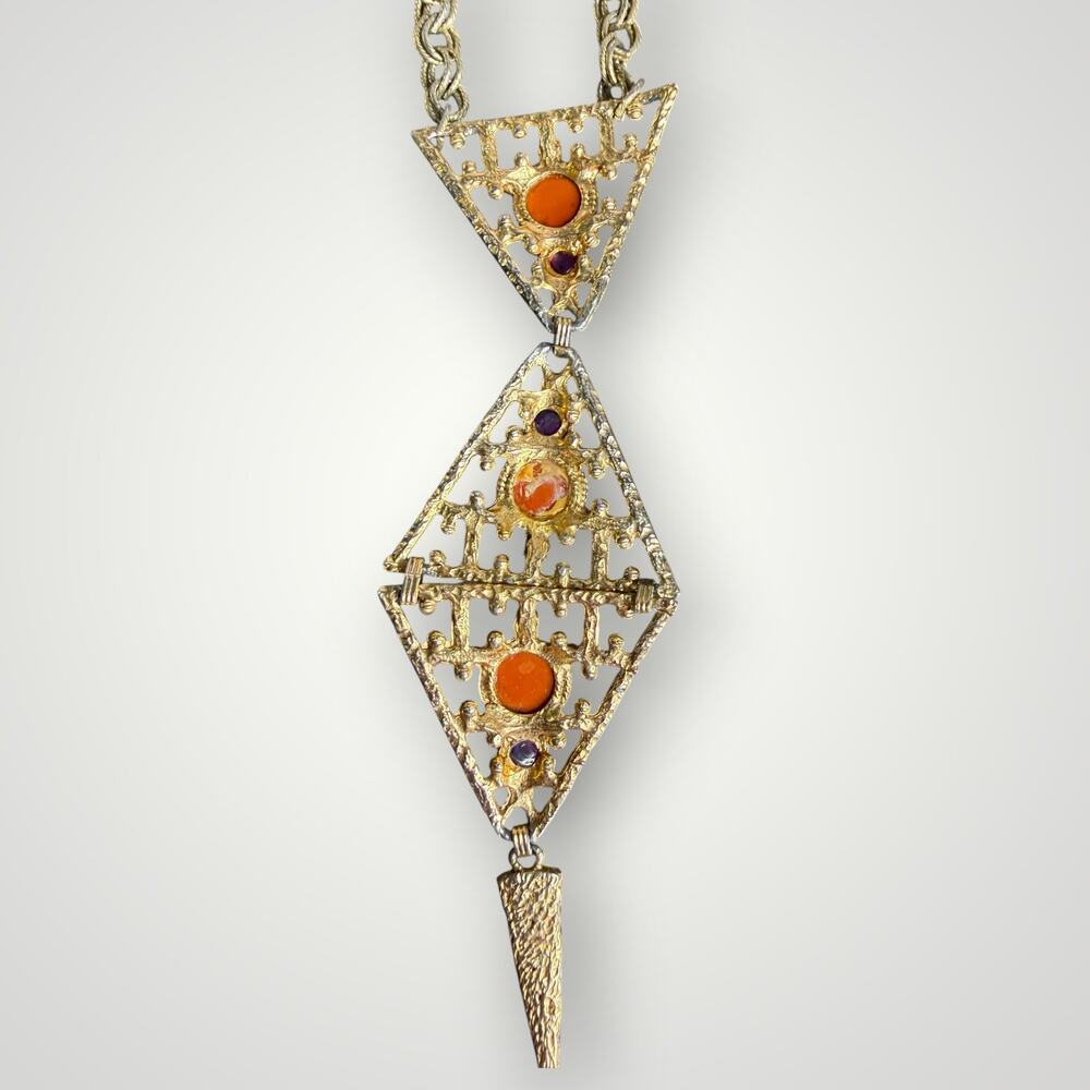 Vintage JULIANA D&E MOROCCAN MATRIX NECKLACE 20 inch - Picture 11 of 16